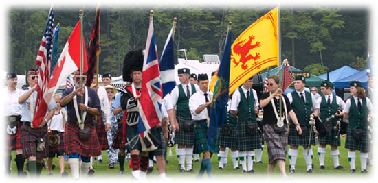 Opening ceremoneies at the Quechee Scottish Festival